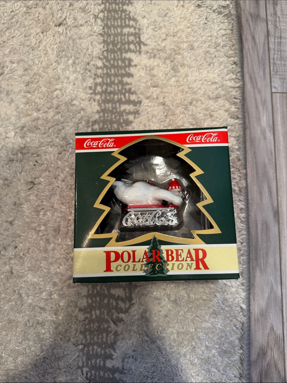 Vintage 1995 Coca Cola “Downhill Sledder” Polar Bear Holiday Ornament